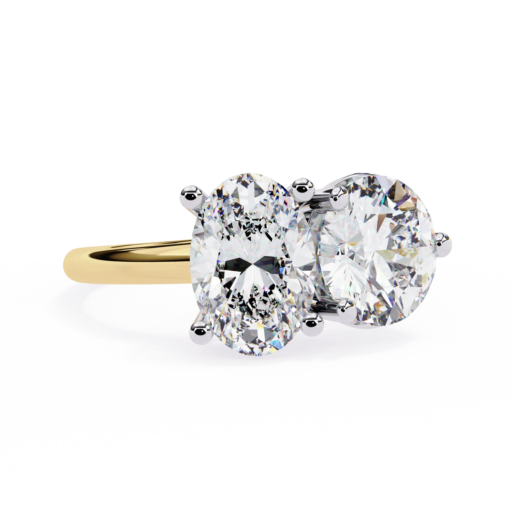 4.80 Ct Toi Et Moi Double Stone Rings by GemoneDiamonds — Stackable Rings