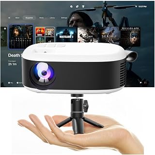 Mini Portable Projector 1080P Full HD with Tripod