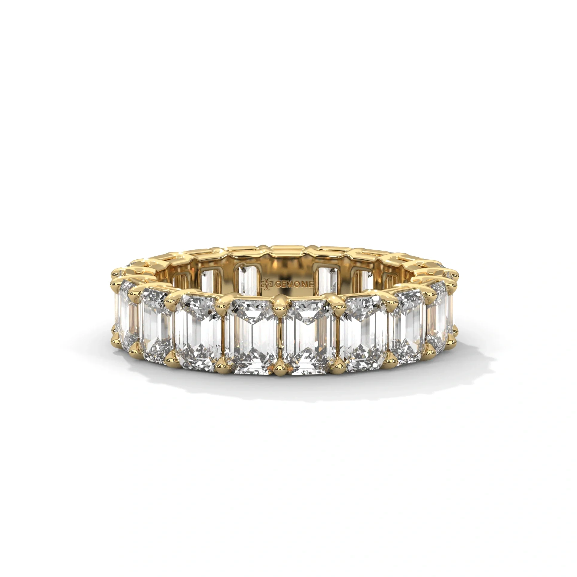 Bague Éternité en Diamant Lab Émeraude de 6,38 Ct par GemoneDiamonds