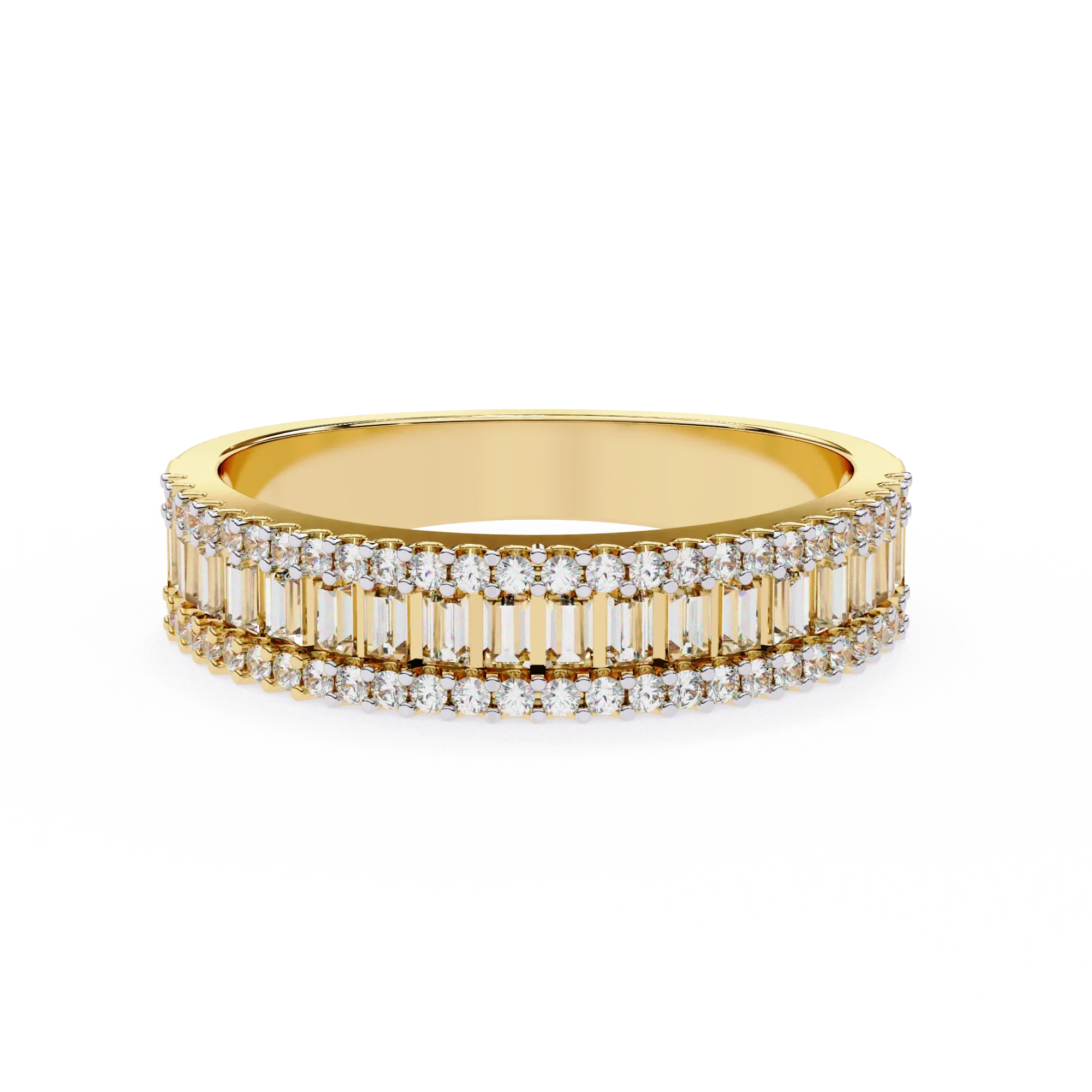 0.80 Ct Baguette Lab Diamond Wedding Band in White Gold — Wedding Jewelry