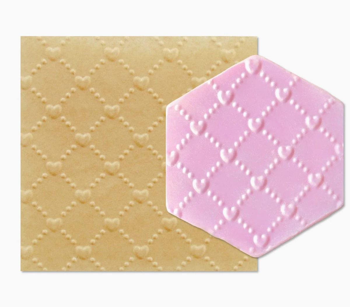Parchment Texture Sheets - Heart Lattice Dots by Intricut Edibles