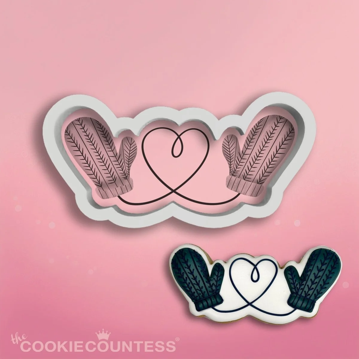 Winter Mittens Cookie Cutter by The Cookie Countess