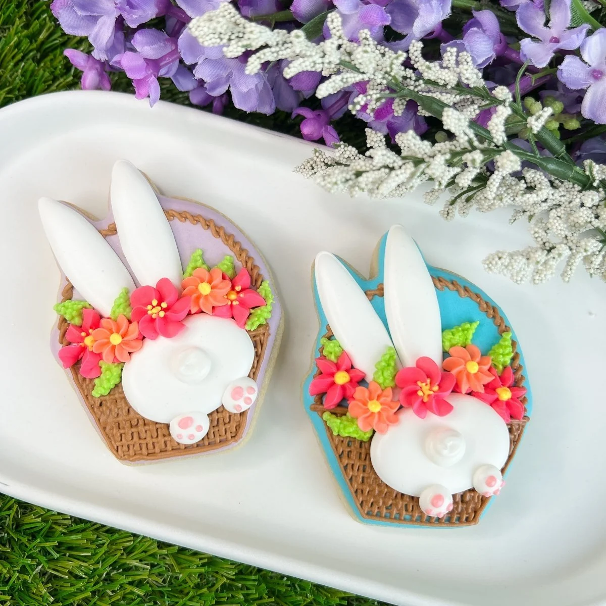 Bunny Basket Cookie Cutter by The Cookie Countess