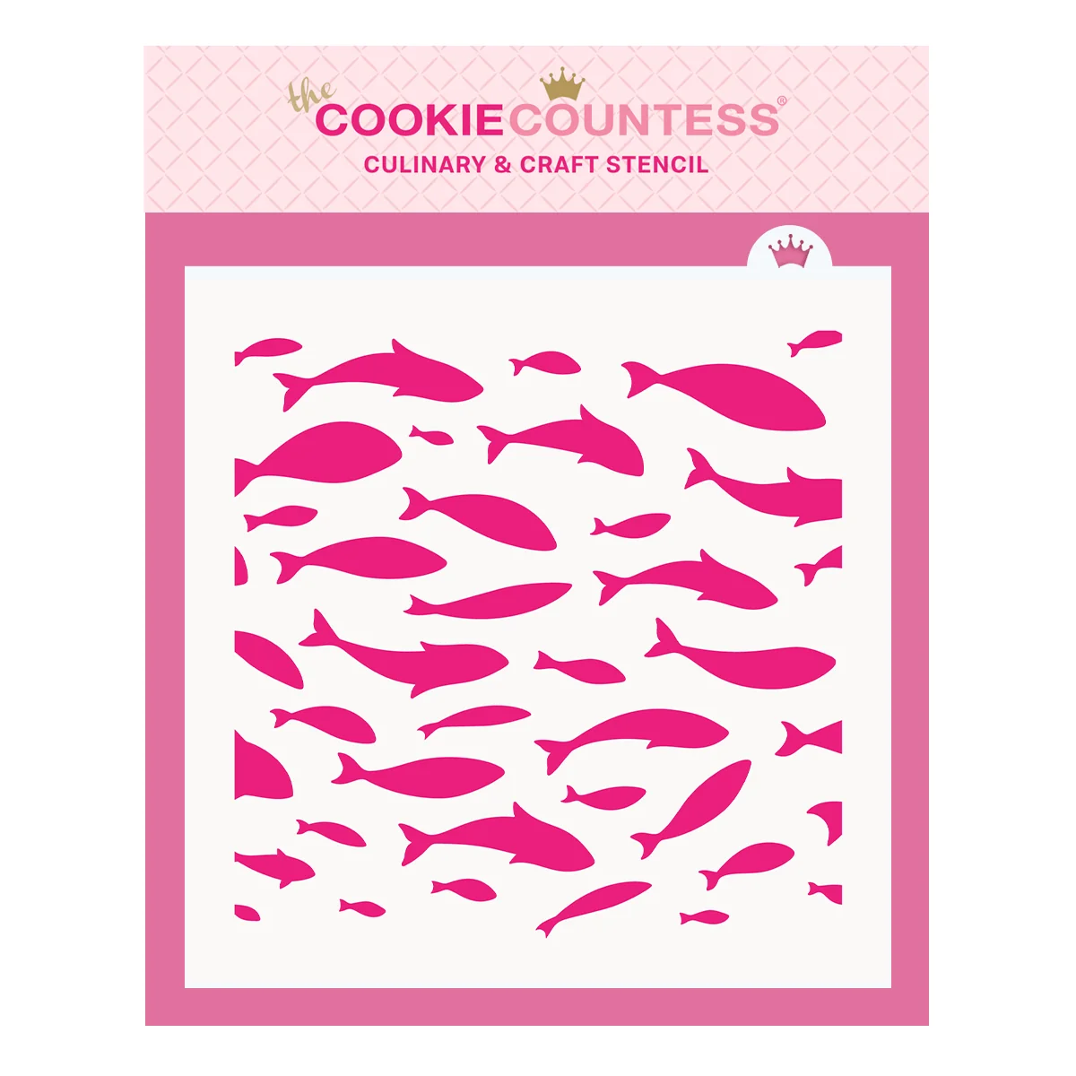 School of Fish Stencil by The Cookie Countess — Kitchen Gadgets