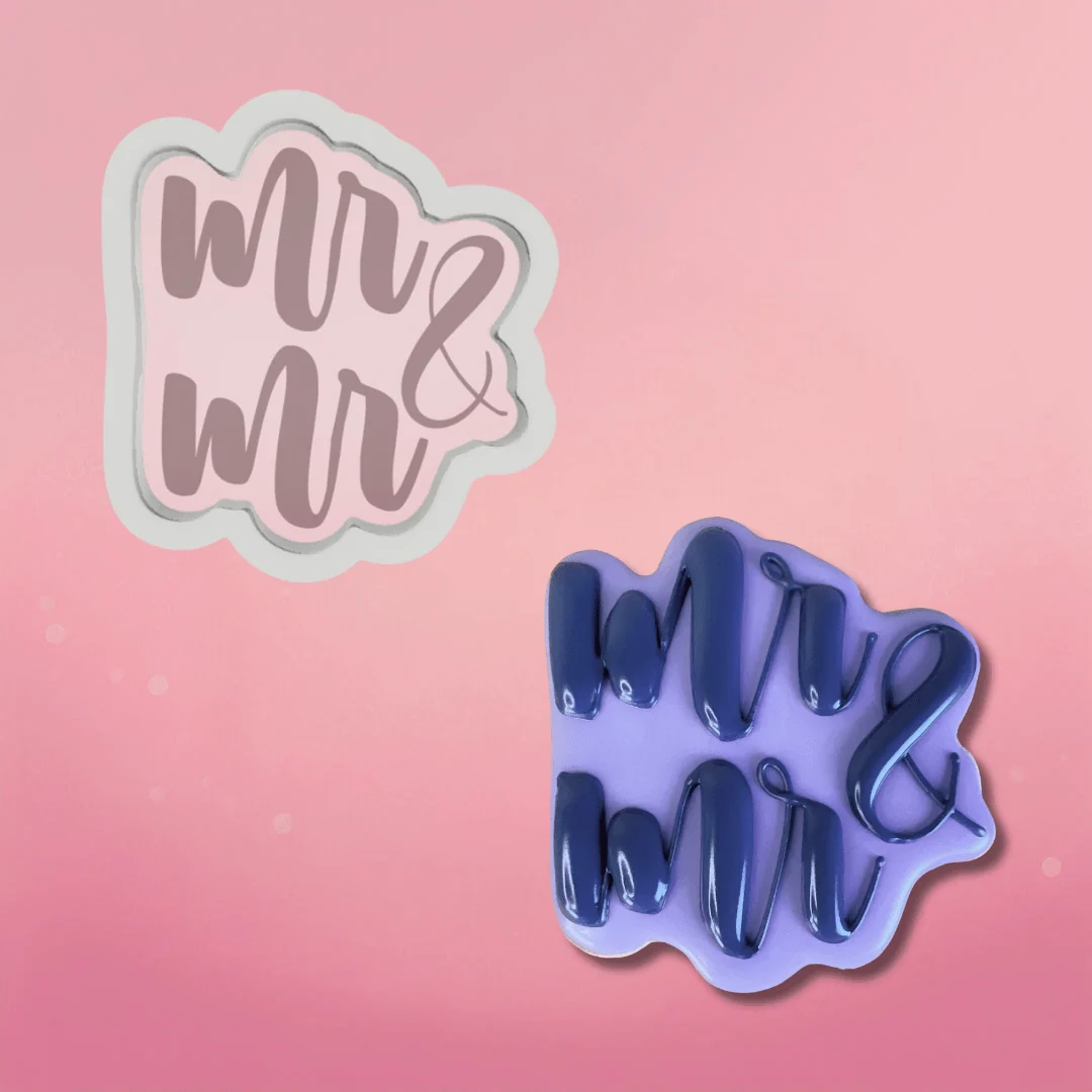 Mr. & Mr. Plaque Cookie Cutter