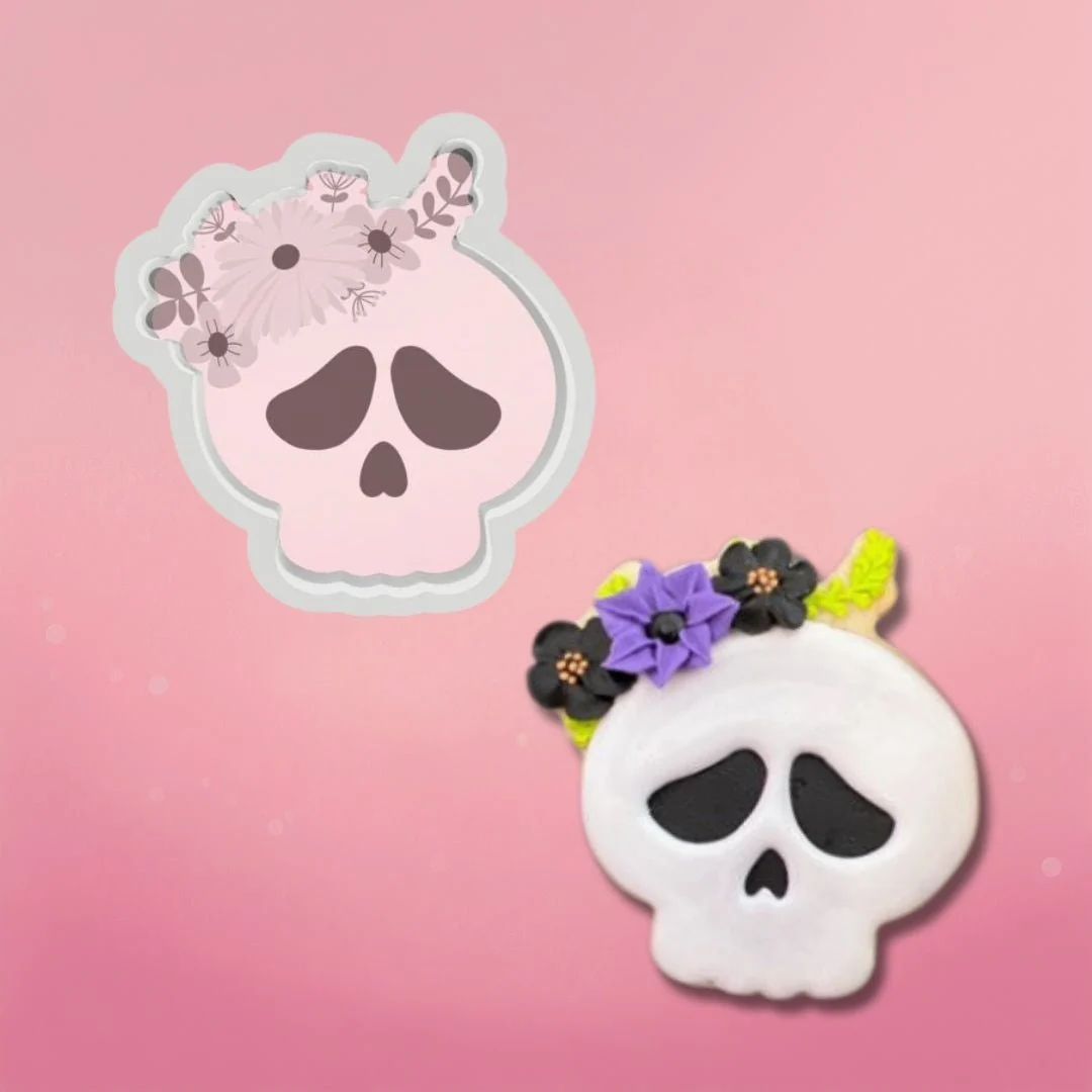 Skull with Flowers Cookie Cutter — Kitchen Gadgets