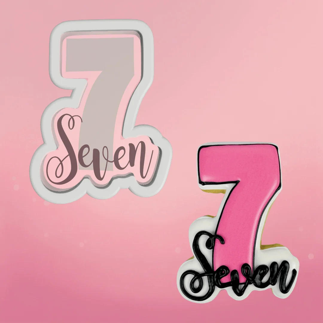 Number and Script Seven Cookie Cutter — Kitchen Gadgets