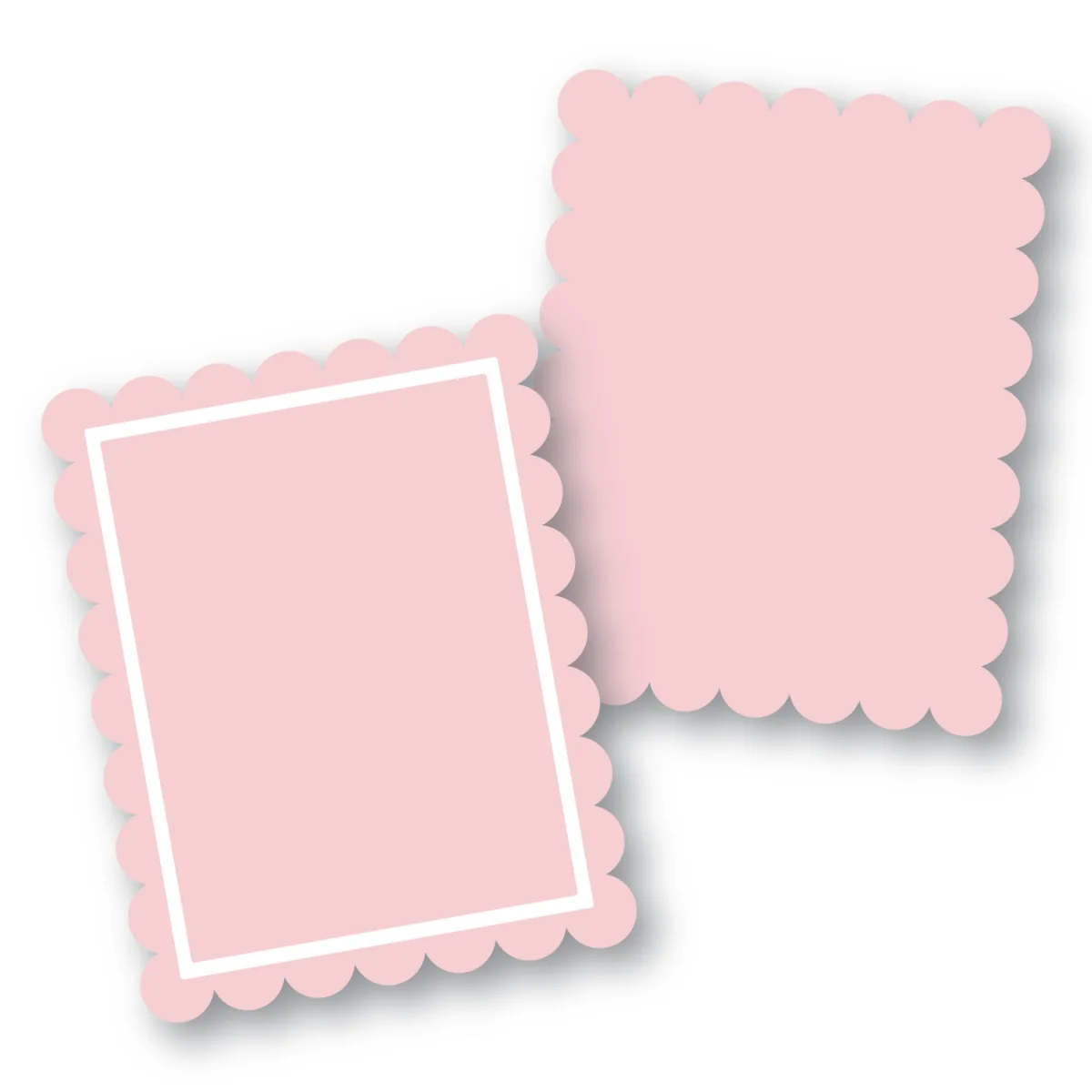 Rectangle Scallop Backer and Capsules - Pack of 25