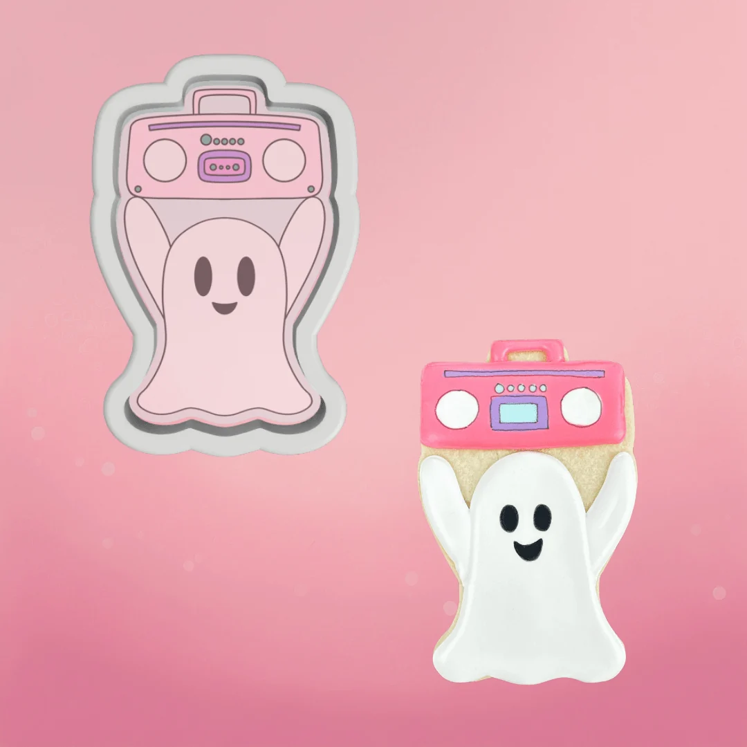 Boombox Ghost Cookie Cutter by The Cookie Countess — Kitchen Gadgets
