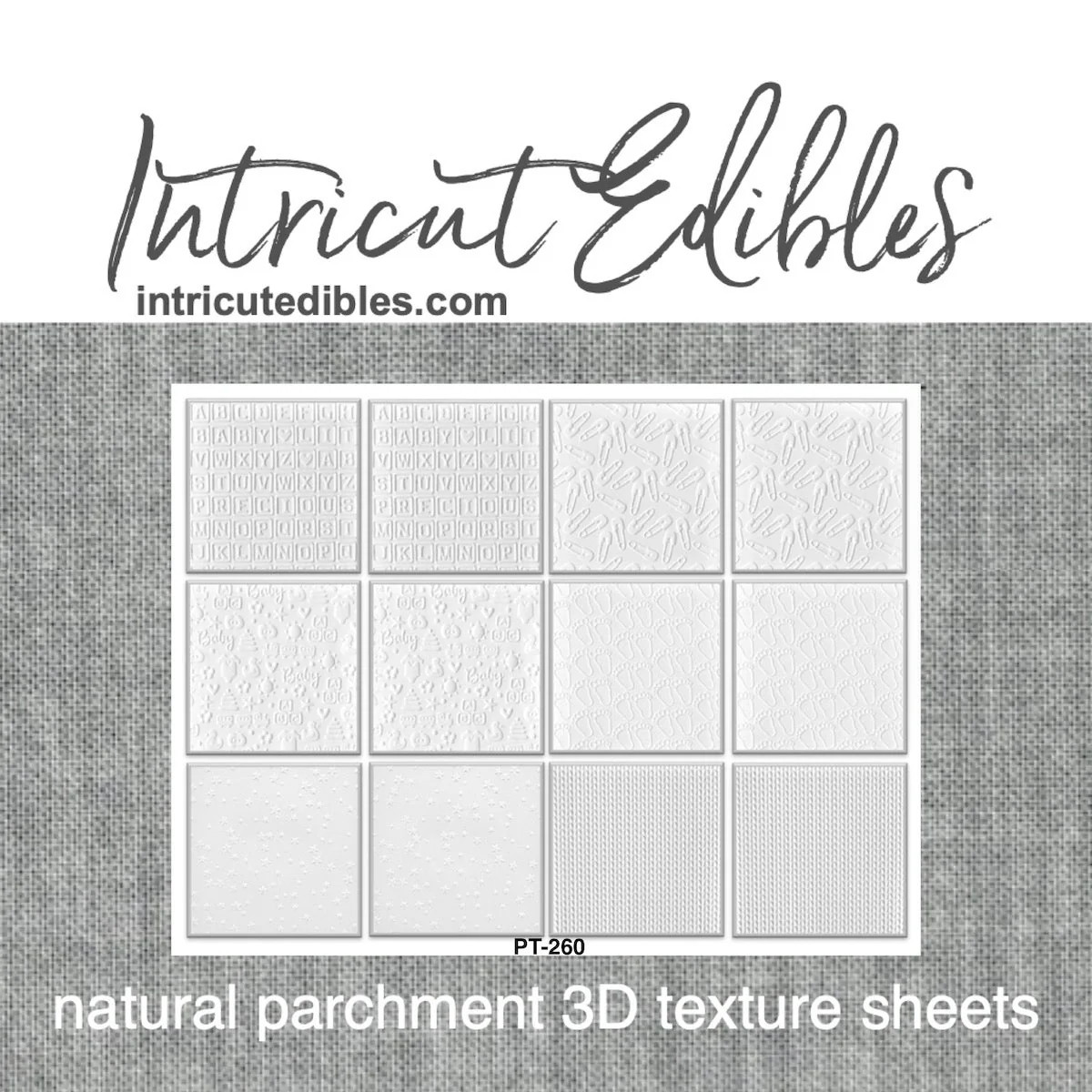 Feuilles de Parchment Texturé - Combo Bébé 1 (Ensemble de 12)