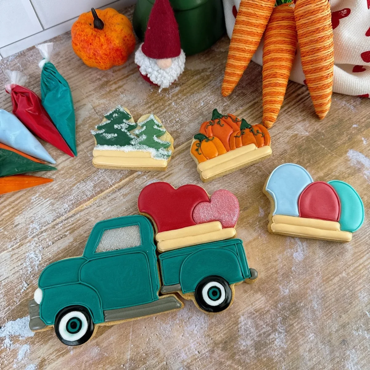 6pc Vintage Truck Cookie Cutter Set by The Cookie Countess