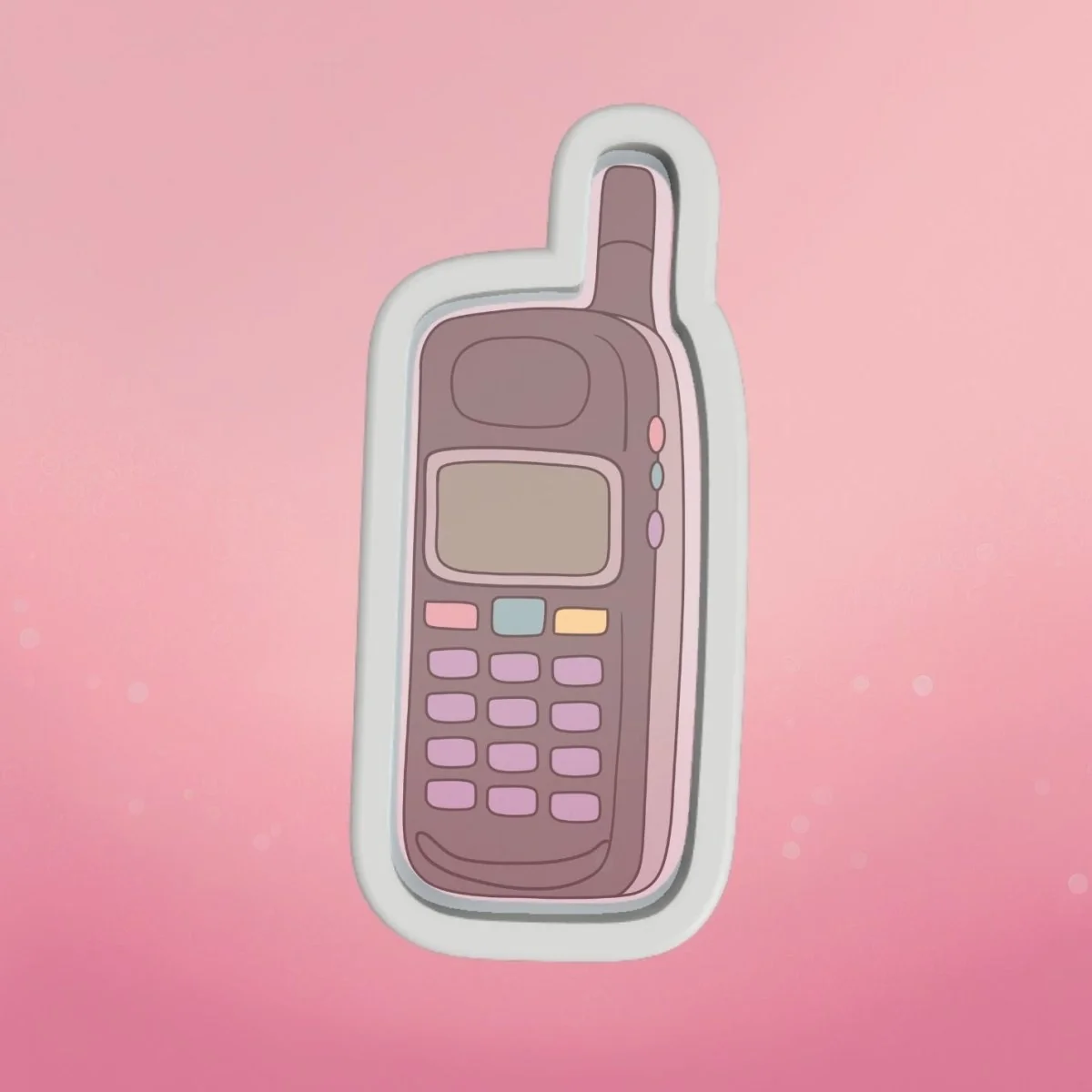 Vintage Cell Phone Cookie Cutter by The Cookie Countess — Kitchen Gadgets