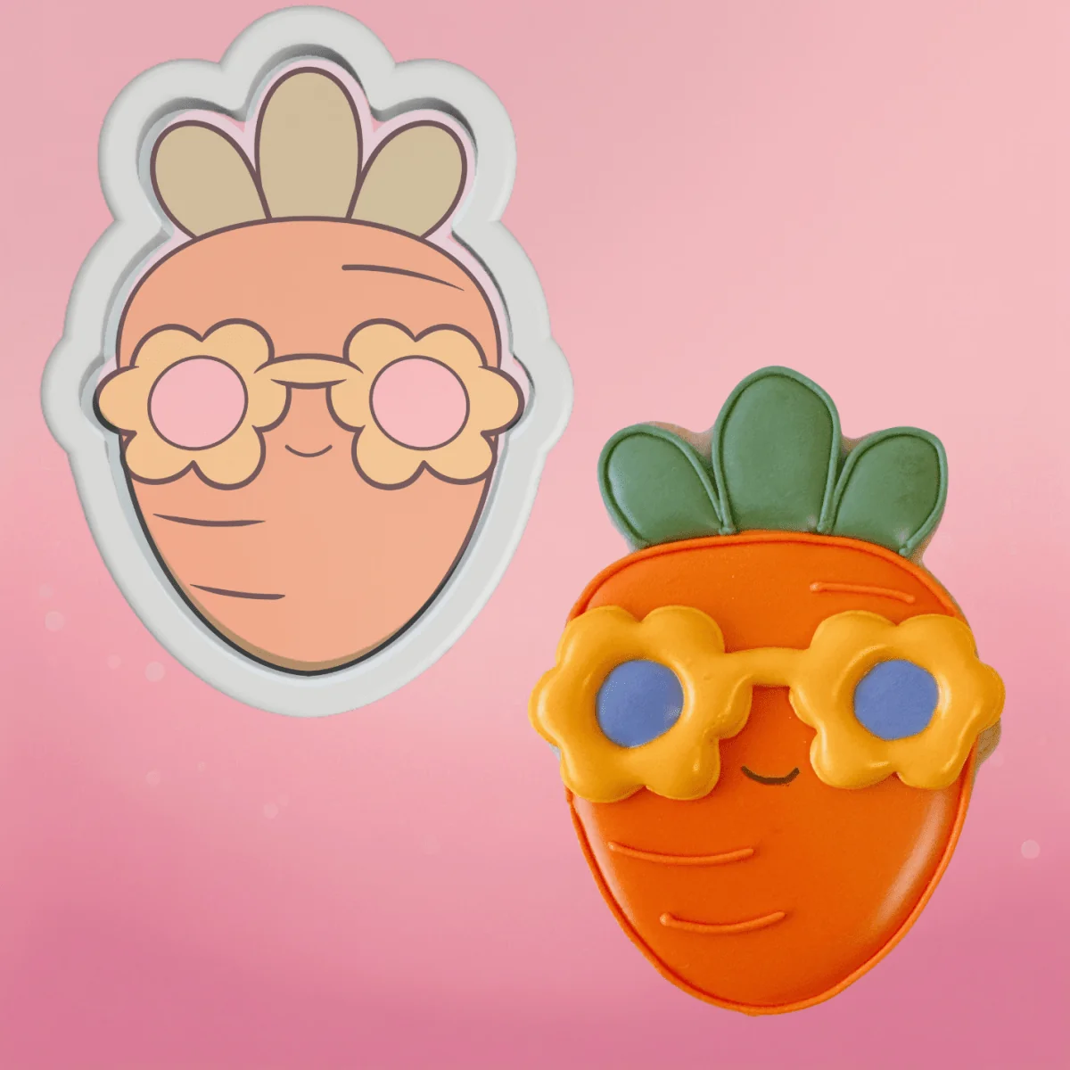 Carrot with Sunglasses Cookie Cutter by The Cookie Countess — Kitchen Gadgets