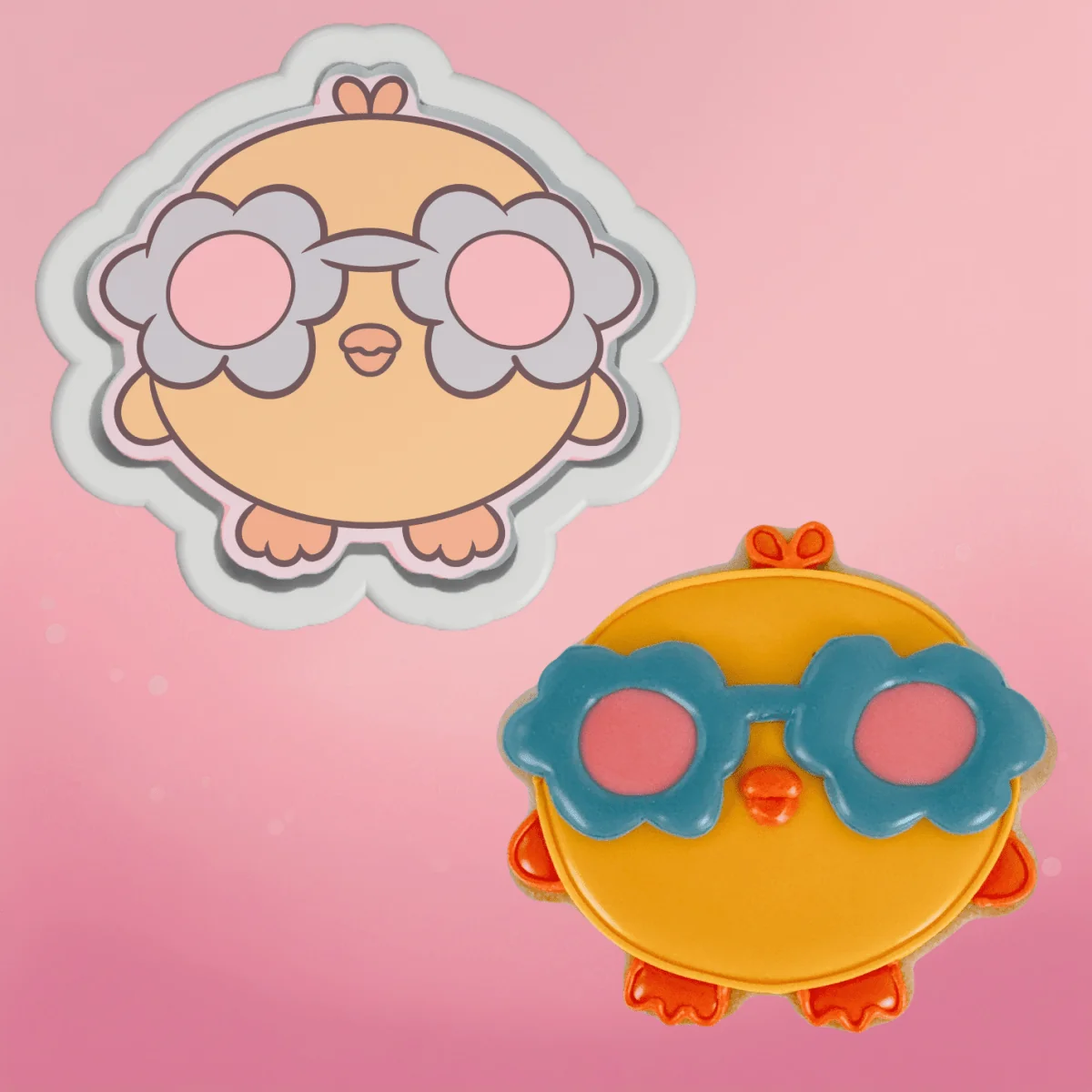 Emporte-pièce Poulette avec Lunettes de Soleil par The Cookie Countess — Gadgets de cuisine