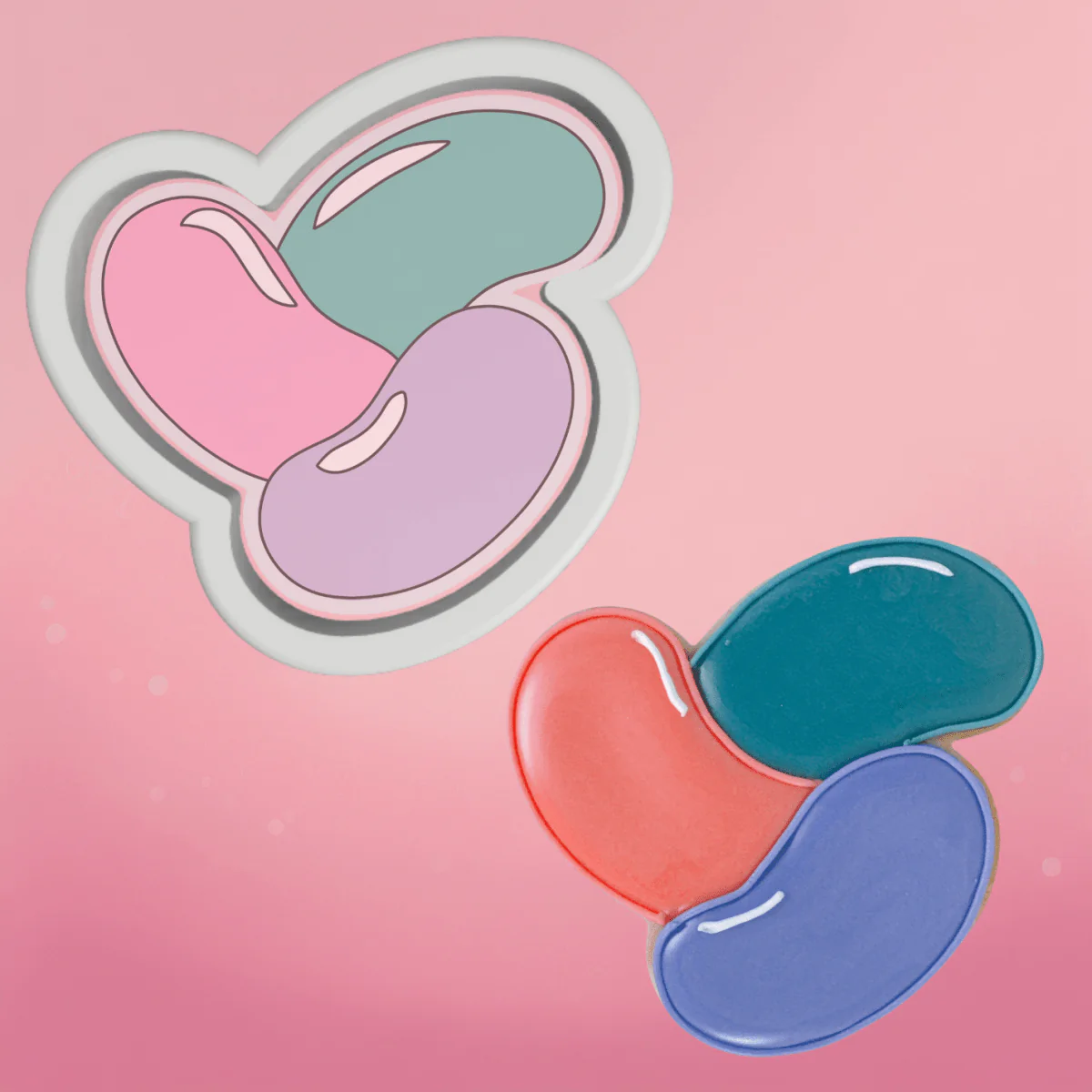 Jelly Bean Bunch Cookie Cutter by The Cookie Countess — Kitchen Gadgets