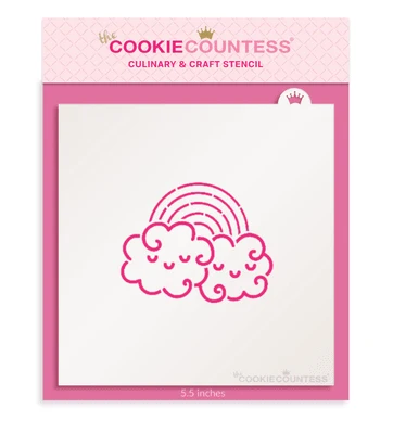 Pochoir Cozy Rainbow PYO de The Cookie Countess — Gadgets de cuisine