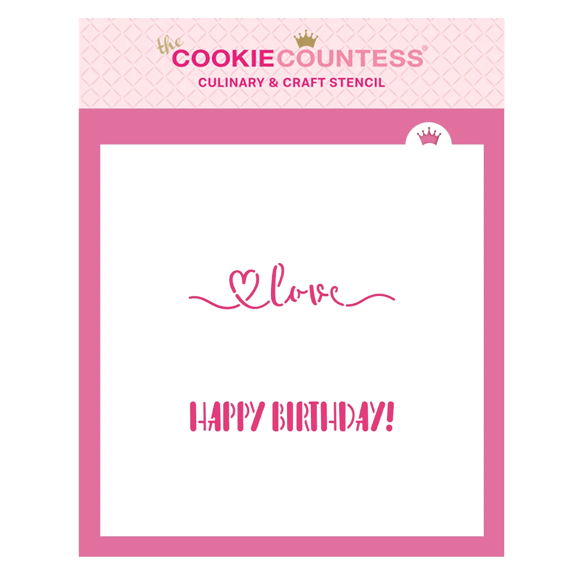 Pochoir à biscuits - Amour et Joyeux Anniversaire