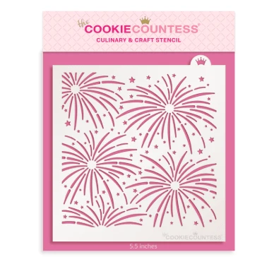 Dazzling Fireworks Stencil by The Cookie Countess — Kitchen Gadgets