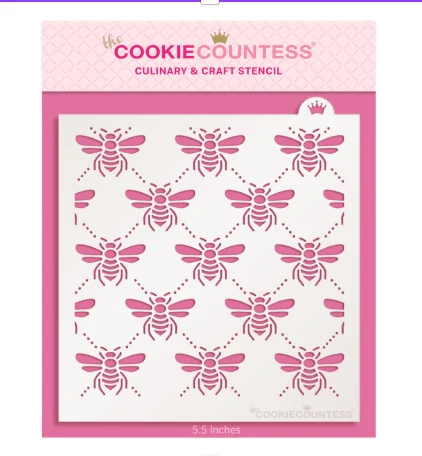 Pochoir en Treillis de Bourdon par The Cookie Countess — Gadgets de cuisine