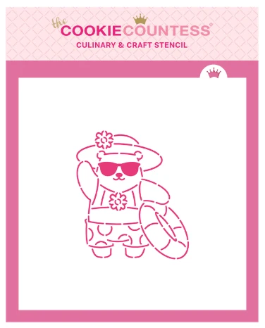 Pochoir PYO Bear Beachy par The Cookie Countess — Gadgets de cuisine