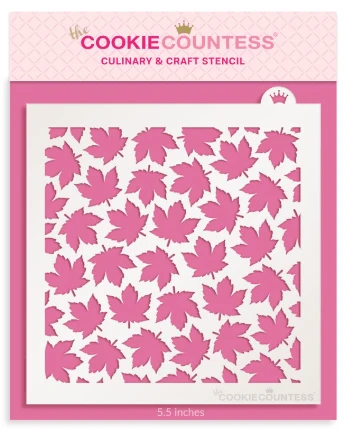 Pochoir Mini Feuille d'Érable par The Cookie Countess