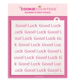 Good Luck Repeat Stencil by The Cookie Countess