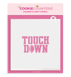 Touchdown Block Stencil by The Cookie Countess