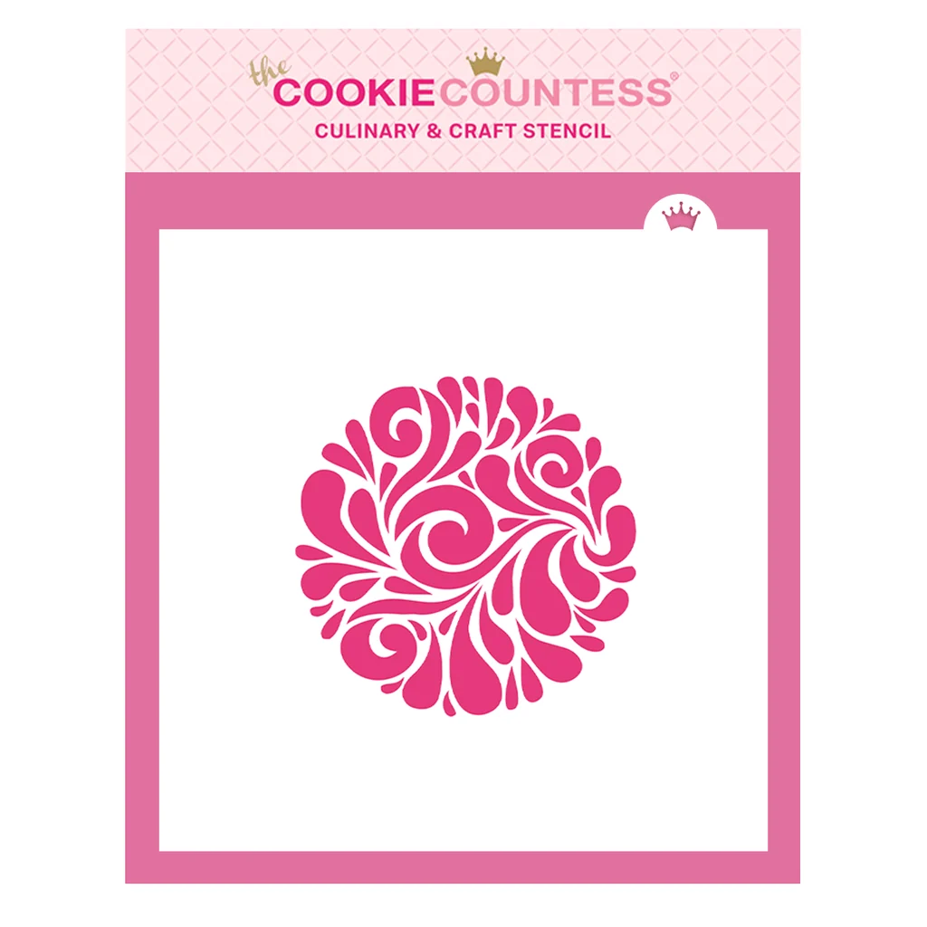 Winter Storm Pattern Stencil by The Cookie Countess