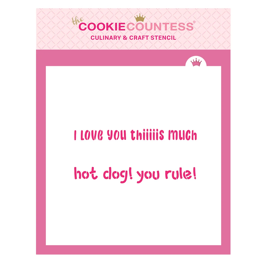 Pochoir à biscuits - Je t'aime autant / Hot Dog - Tu déchires — Gadgets de cuisine