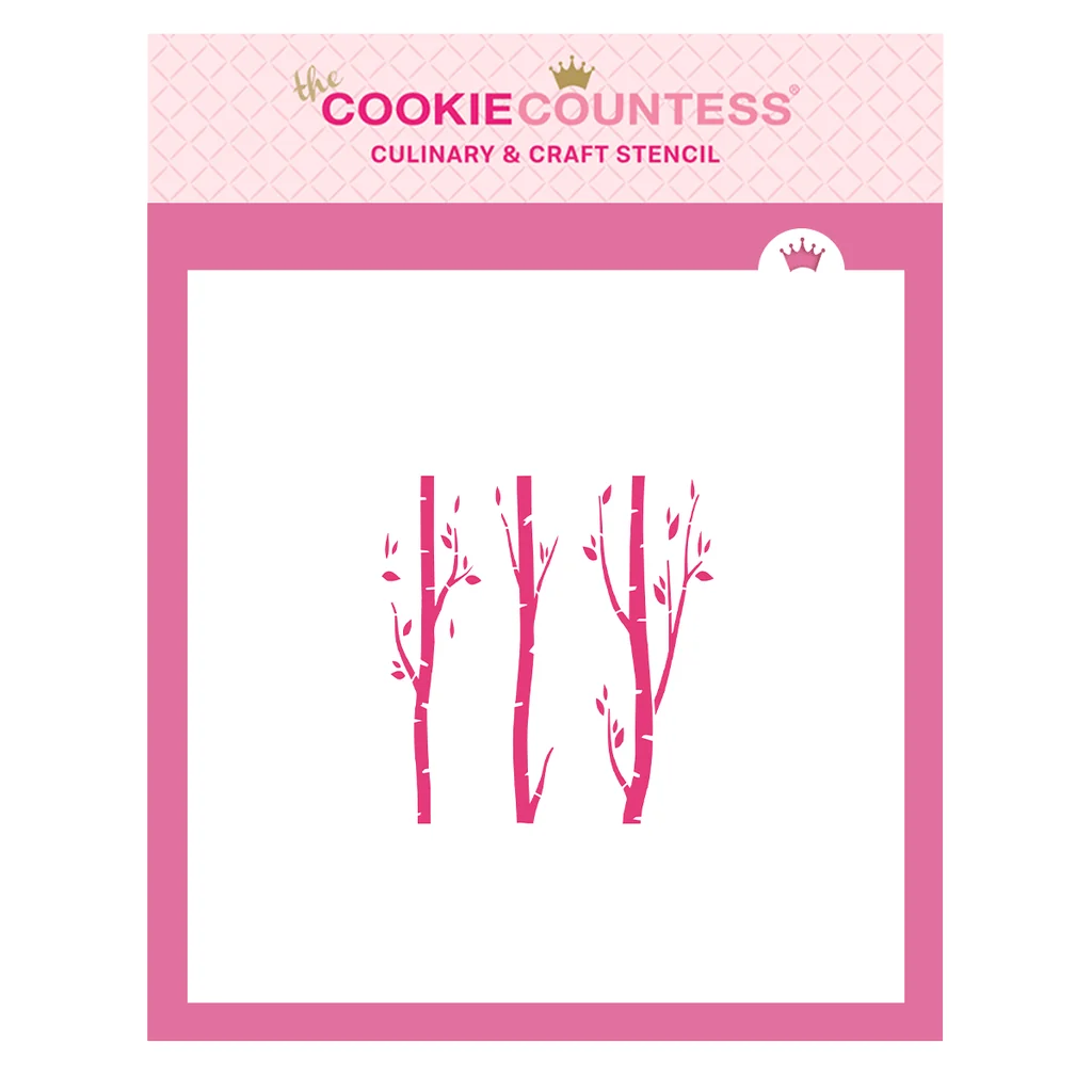 Pochoir Arbres des Bois par The Cookie Countess