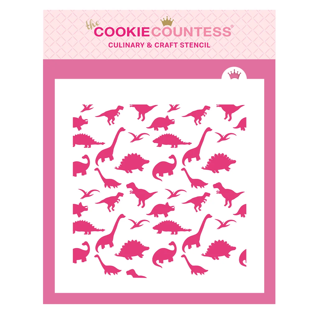 Pochoir à motif dinosaure par The Cookie Countess — Gadgets de cuisine