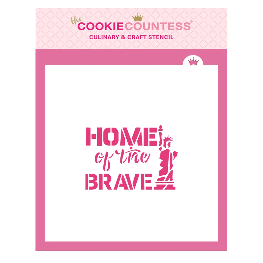 Pochoir Home of the Brave par The Cookie Countess — Gadgets de cuisine