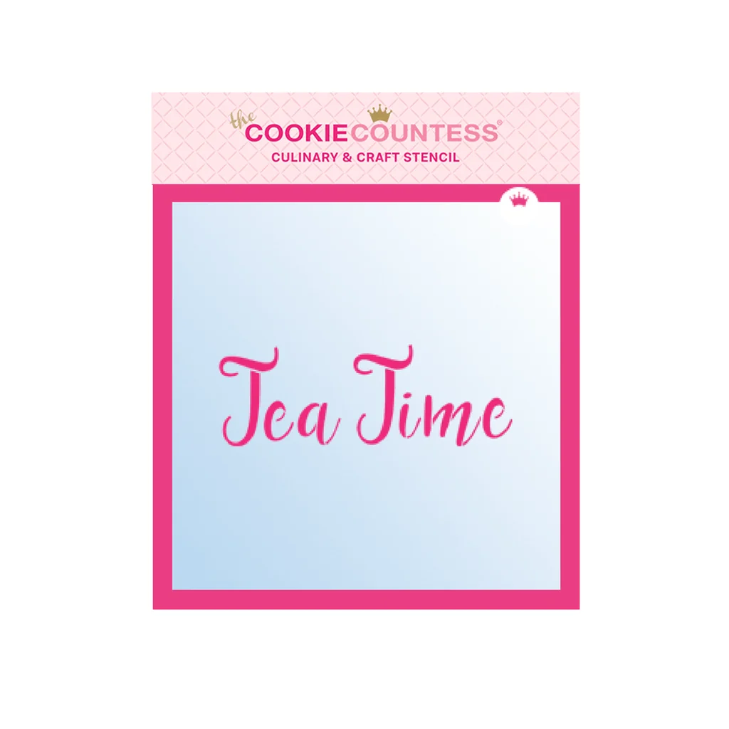 Tea Time Stencil by The Cookie Countess — Kitchen Gadgets