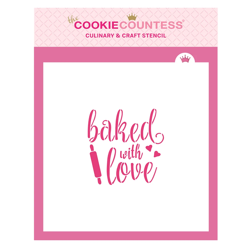 Pochoir Baked with Love par The Cookie Countess