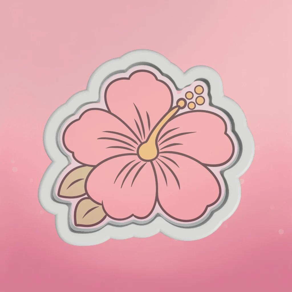 Hibiscus Cookie Cutter by The Cookie Countess