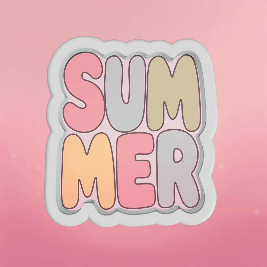 Chunky Summer Plaque Cookie Cutter by The Cookie Countess