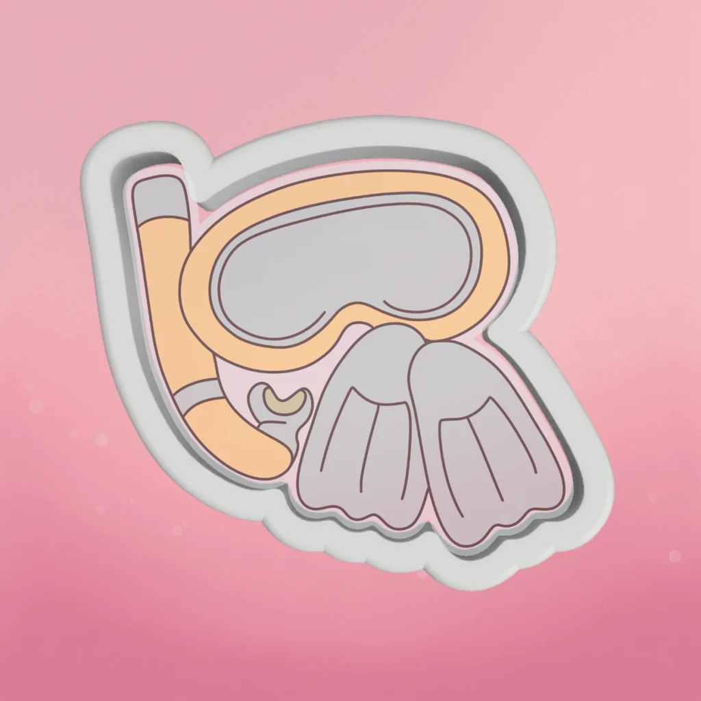 Snorkel and Flippers Cookie Cutter by The Cookie Countess