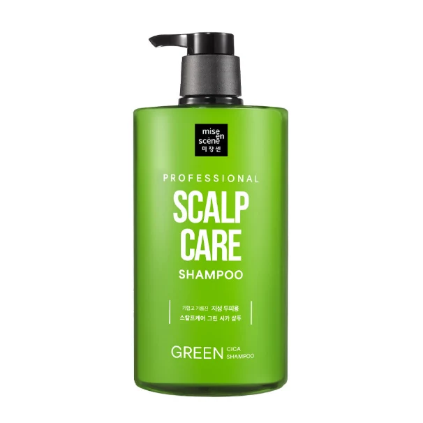 MISE EN SCENE Shampoing Cica Vert Professionnel Soin du Cuir Chevelu 1000 ml — Shampooings