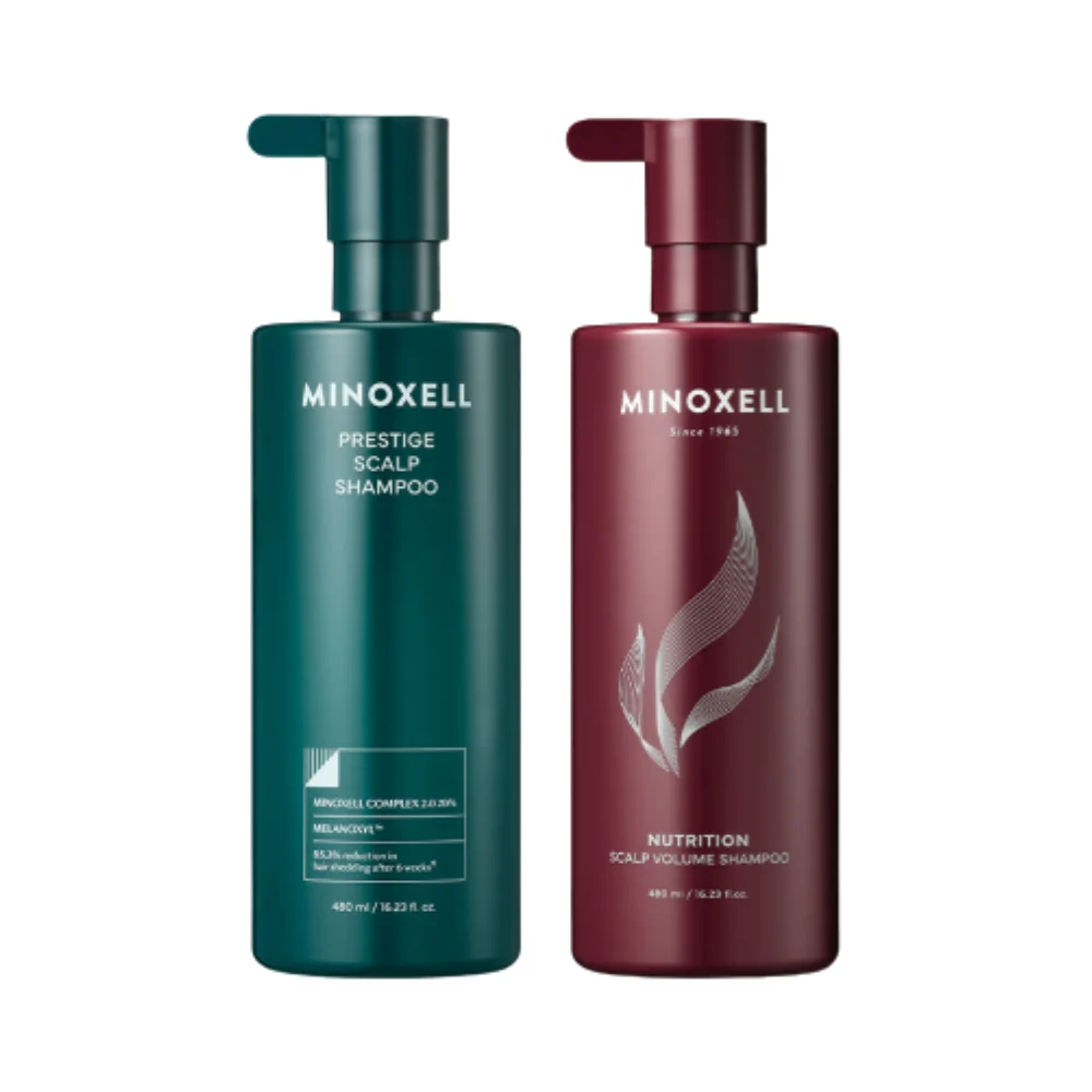 Shampooing Volume Nutrition Cuir Chevelu MINOXELL & Shampooing Prestige Cuir Chevelu 480ml — Shampooings