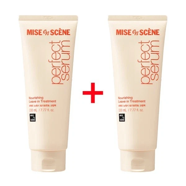 MISE EN SCENE Crème Traitement Parfaite Sans Rinçage Pack 230ml x 2 — Outils de coiffure