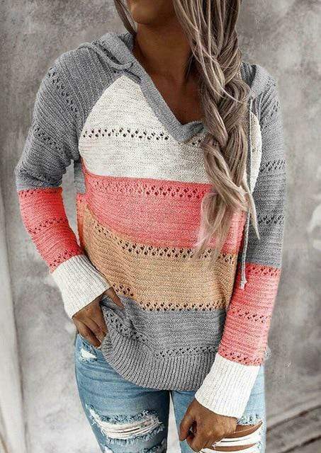 Pull Patchwork Boho Beach Hut - Gris - XL