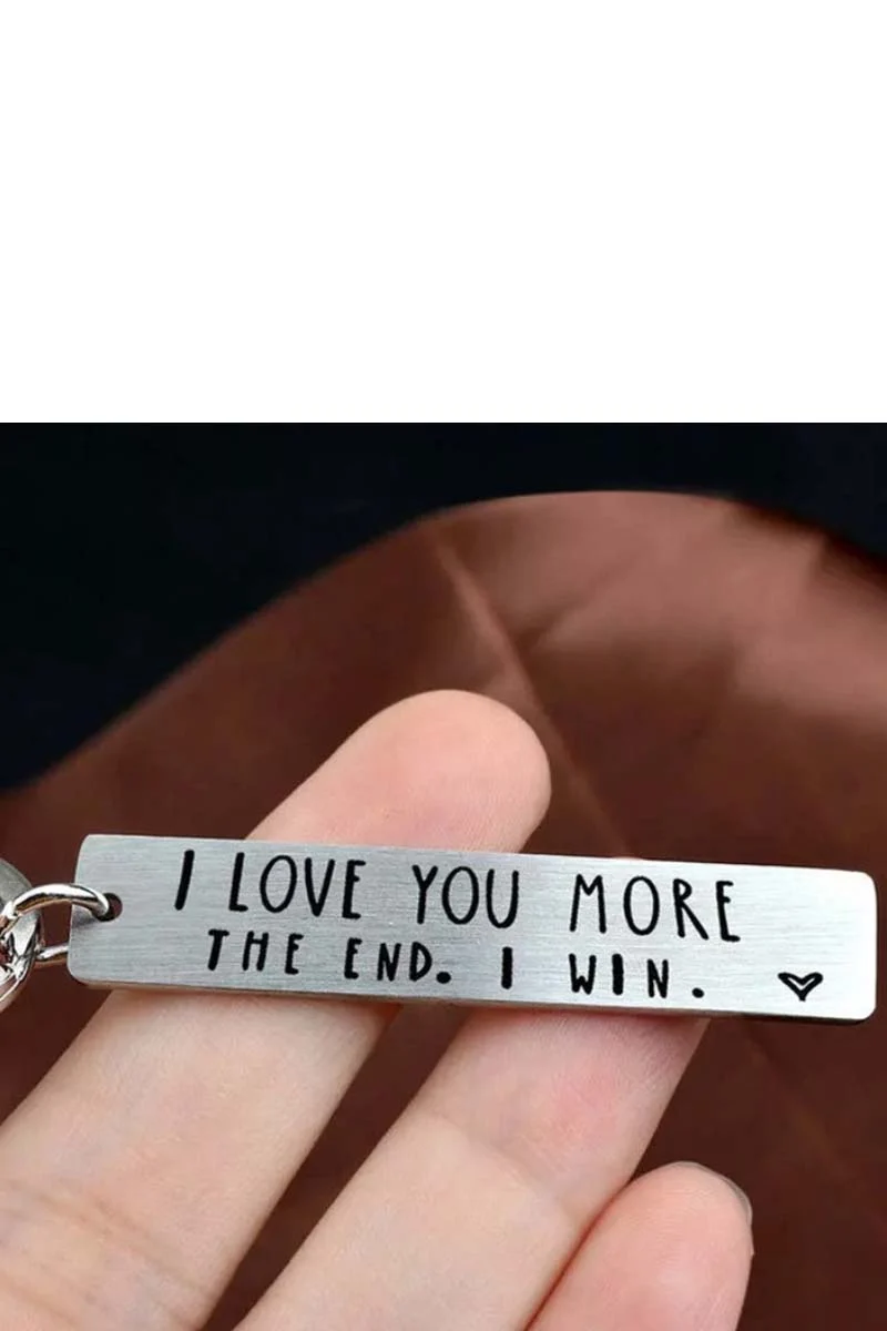 uniqshe porte-clés Valentine I Love You More argent taille unique — Sacs à main pour femmes