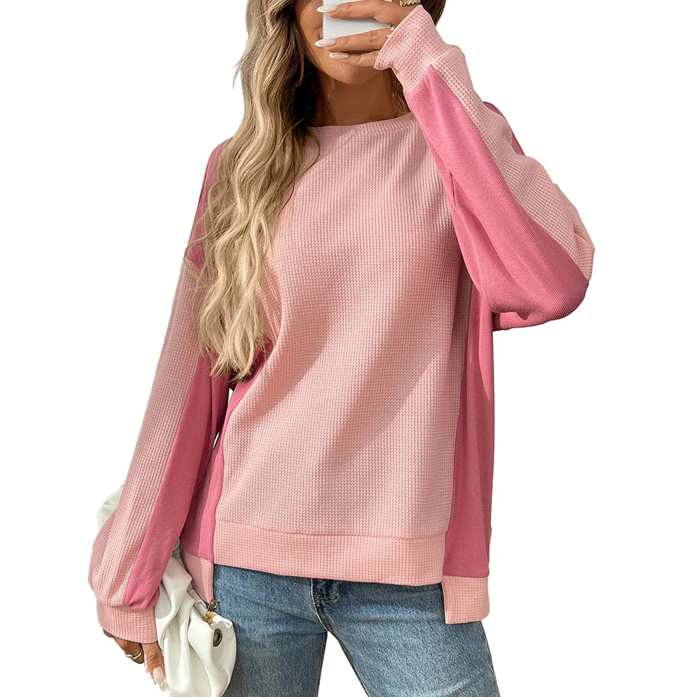 gzmdfsmy Chemise à Manches Longues Waffle Décontractée à Blocs de Couleurs — Chemises habillées pour hommes