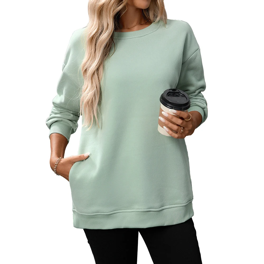 gzmdfsmy Women's Casual Crew Neck Long Sleeve Sweatshirt — Mens T Shirts