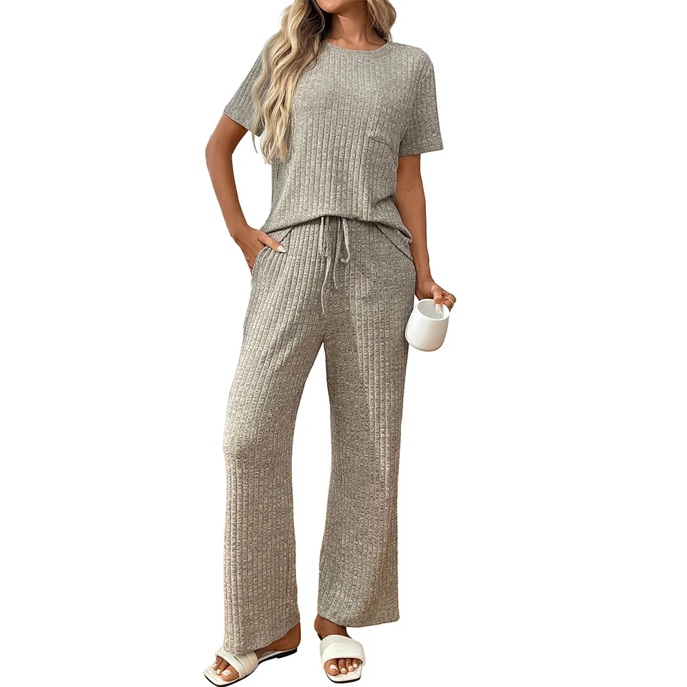 Ensemble de détente 2 pièces pour femmes avec pantalons larges - gzmdfsmy — Accessoires de mode