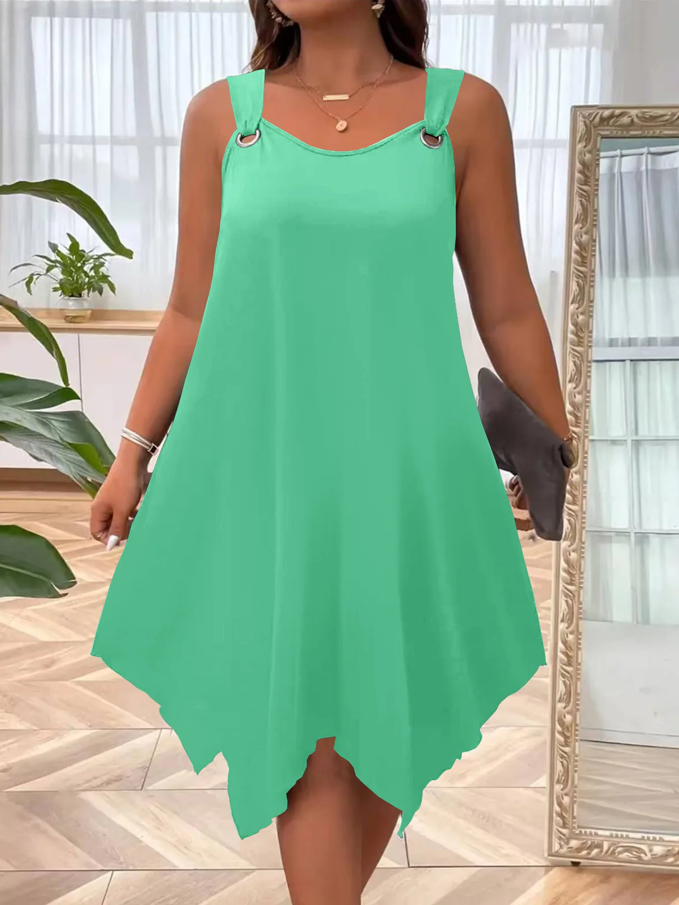 Robe Débardeur Unie Grande Taille TKPHBK pour l'Été — Robes pour femmes