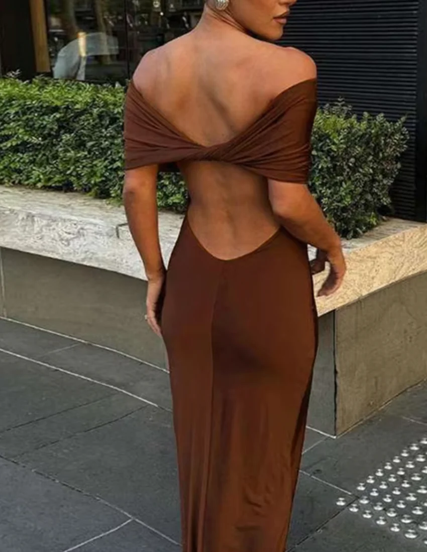 FBGGYSDP Tessi Off the Shoulder Open Back Dress — Womens Dresses