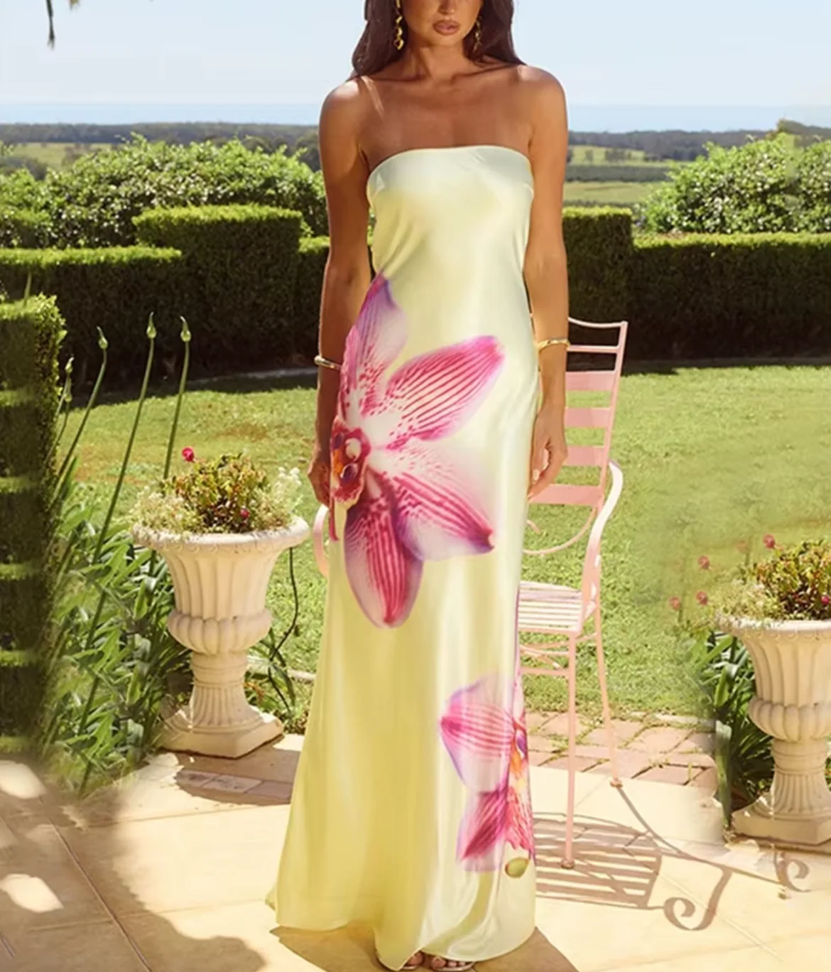 FBGGYSDP Ellie Strapless Yellow Dress