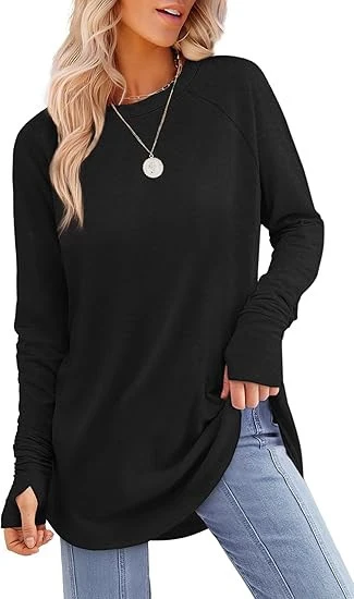 Tikktook Women's Tunic Tops with Long Sleeves and Thumb Holes — Womens Leggings