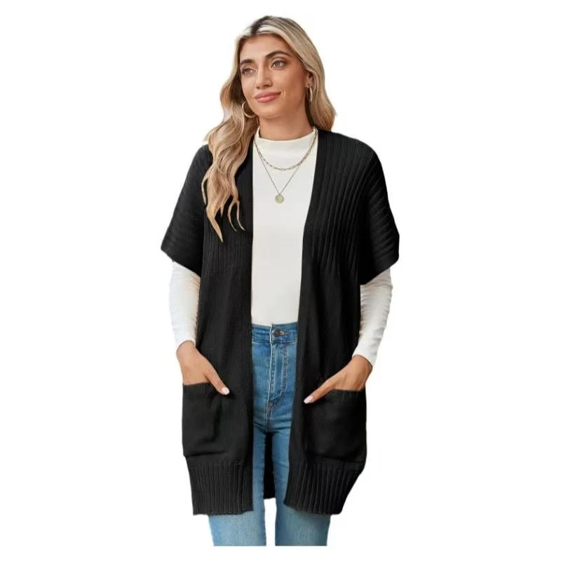 Cardigan en tricot léger à manches courtes Tikktook